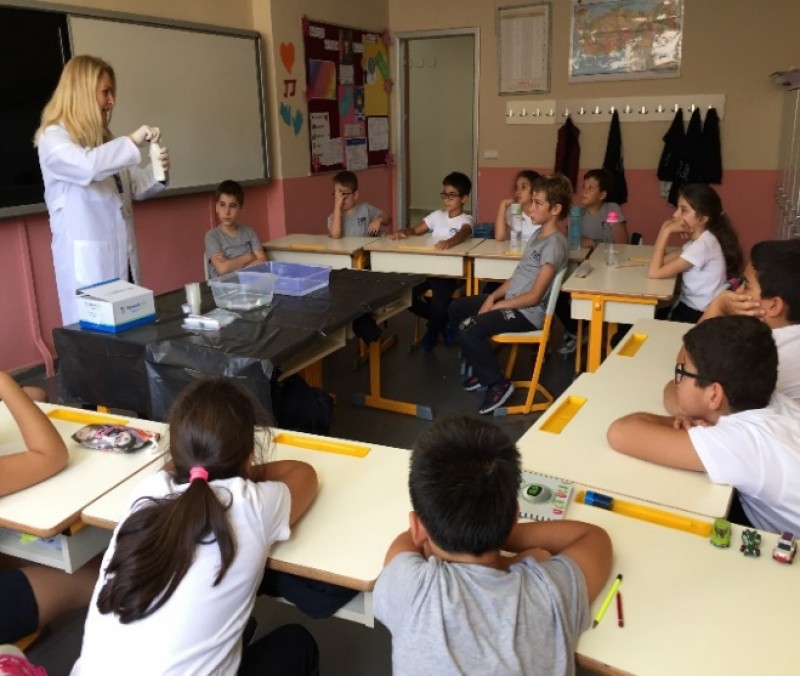 4.sınıf öğrencilerimiz eğlenceli bilim deneyleri ile eğlenirken öğreniyorlar.